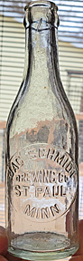 JACOB SCHMIDT BREWING COMPANY EMBOSSED BEER BOTTLE