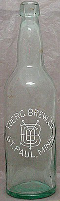 YOERG BREWING COMPANY EMBOSSED BEER BOTTLE