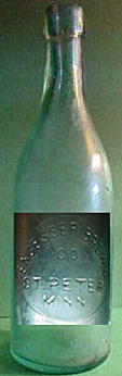 ENGESSER BREWING COMPANY EMBOSSED BEER BOTTLE