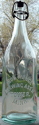 IRON RANGE BREWING ASSOCIATION EMBOSSED BEER BOTTLE