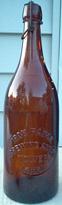 IRON RANGE BREWING ASSOCIATION EMBOSSED BEER BOTTLE