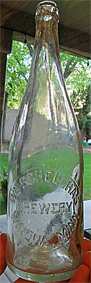 WILLIAM SCHELLHAS BREWING COMPANY EMBOSSED BEER BOTTLE