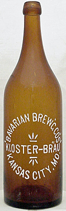 BAVARIAN BREWING COMPANY EMBOSSED BEER BOTTLE