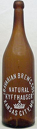 BAVARIAN BREWING COMPANY EMBOSSED BEER BOTTLE