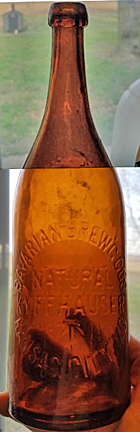 BAVARIAN BREWING COMPANY EMBOSSED BEER BOTTLE