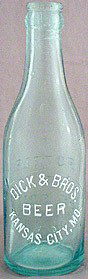 DICK & BROTHERS BEER EMBOSSED BEER BOTTLE