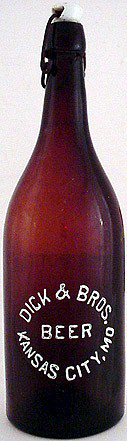 DICK & BROTHERS BEER EMBOSSED BEER BOTTLE