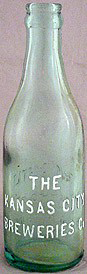 THE KANSAS CITY BREWERIES COMPANY EMBOSSED BEER BOTTLE