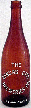 THE KANSAS CITY BREWERIES COMPANY EMBOSSED BEER BOTTLE