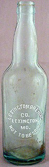 LEXINGTON BREWING COMPANY EMBOSSED BEER BOTTLE