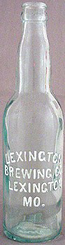 LEXINGTON BREWING COMPANY EMBOSSED BEER BOTTLE