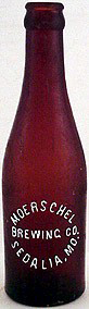 MOERSCHEL BREWING COMPANY EMBOSSED BEER BOTTLE