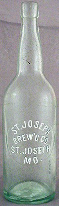 ST JOSEPH BREWING COMPANY EMBOSSED BEER BOTTLE