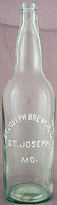 ST JOSEPH BREWING COMPANY EMBOSSED BEER BOTTLE