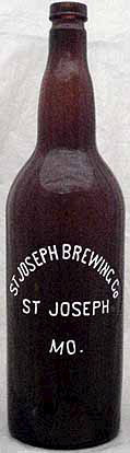 ST JOSEPH BREWING COMPANY EMBOSSED BEER BOTTLE