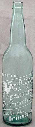 THE AMERICAN BREWING COMPANY EMBOSSED BEER BOTTLE