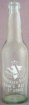 ANHEUSER BUSCH BREWING ASSOCIATION EMBOSSED BEER BOTTLE