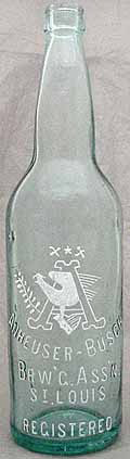 ANHEUSER BUSCH BREWING ASSOCIATION EMBOSSED BEER BOTTLE