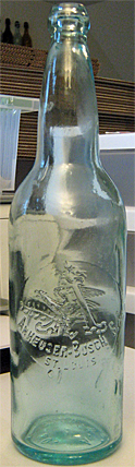 ANHEUSER BUSCH BREWING ASSOCIATION EMBOSSED BEER BOTTLE