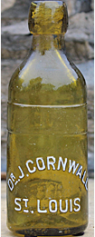 DR. J. CORNWALL NATIONAL BEER EMBOSSED BEER BOTTLE