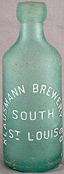 KLAUSMANN BREWERY COMPANY EMBOSSED BEER BOTTLE