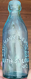 KLAUSMANN BREWERY COMPANY EMBOSSED BEER BOTTLE