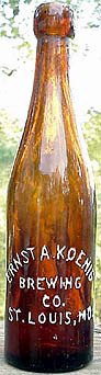 ERNST A. KOENIG BREWING COMPANY EMBOSSED BEER BOTTLE