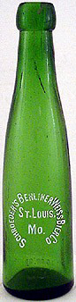 SCHROEDER'S BERLINER WEISS BIER COMPANY EMBOSSED BEER BOTTLE