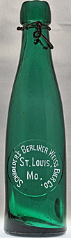 SCHROEDER'S BERLINER WEISS BIER COMPANY EMBOSSED BEER BOTTLE