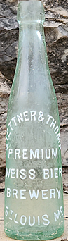 STETTNER & THOMA PREMIUM WEISS BIER BREWERY EMBOSSED BEER BOTTLE