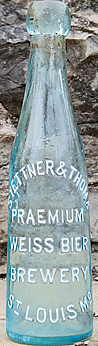 STETTNER & THOMA PRAEMIUM WEISS BIER BREWERY EMBOSSED BEER BOTTLE