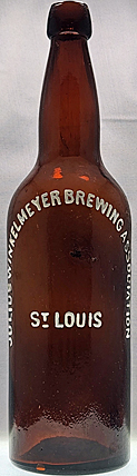 JULIUS WINKELMEYER BREWING ASSOCIATION EMBOSSED BEER BOTTLE