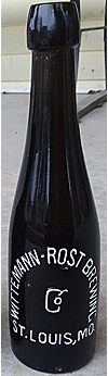 WITTEMANN - ROST BREWING COMPANY EMBOSSED BEER BOTTLE