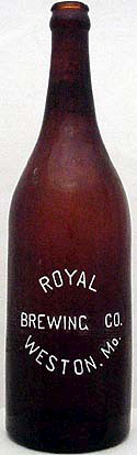 ROYAL BREWING COMPANY EMBOSSED BEER BOTTLE