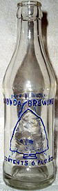 ANACONDA BREWING COMPANY EMBOSSED BEER BOTTLE