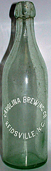 CAROLINA BREWING COMPANY EMBOSSED BEER BOTTLE