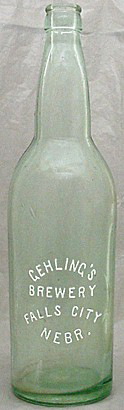 GEHLING'S BREWERY EMBOSSED BEER BOTTLE