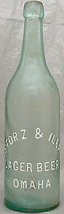 STORZ & ILER LAGER BEER EMBOSSED BEER BOTTLE