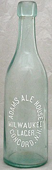 ADAMS ALE HOUSE MILWAUKEE LAGER EMBOSSED BEER BOTTLE