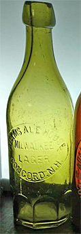 ADAMS ALE HOUSE MILWAUKEE LAGER EMBOSSED BEER BOTTLE