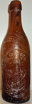 ATLANTIC CITY BREWING COMPANY EMBOSSED BEER BOTTLE