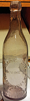 ATLANTIC CITY BREWING COMPANY EMBOSSED BEER BOTTLE