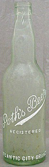 POTH'S BEER EMBOSSED BEER BOTTLE