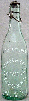 CAMDEN CITY BREWERY EMBOSSED BEER BOTTLE