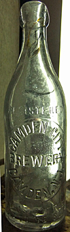 CAMDEN CITY BREWERY EMBOSSED BEER BOTTLE