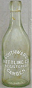 SOUTHWARK BOTTLING COMPANY WEISS BEER EMBOSSED BEER BOTTLE