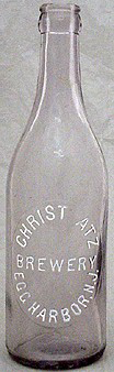 CHRIST ATZ BREWERY EMBOSSED BEER BOTTLE