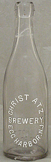 CHRIST ATZ BREWERY EMBOSSED BEER BOTTLE