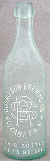 RISING SUN BREWING COMPANY EMBOSSED BEER BOTTLE