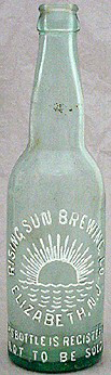 RISING SUN BREWING COMPANY EMBOSSED BEER BOTTLE